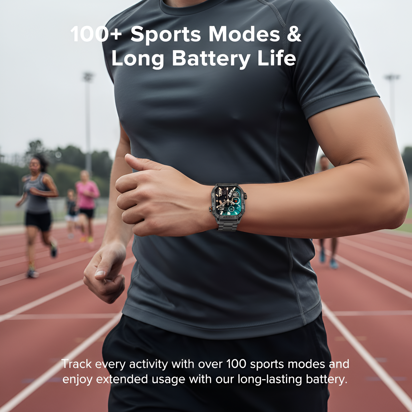 The Bigly Brothers All-in-1 Smart Watch, Mens Watch Amoled Display with Call/Text, Blood Pressure, Heart Rate, Oxygen Level Monitor, Sleep Tracker, 110+ Sport Modes, IP68 Waterproof