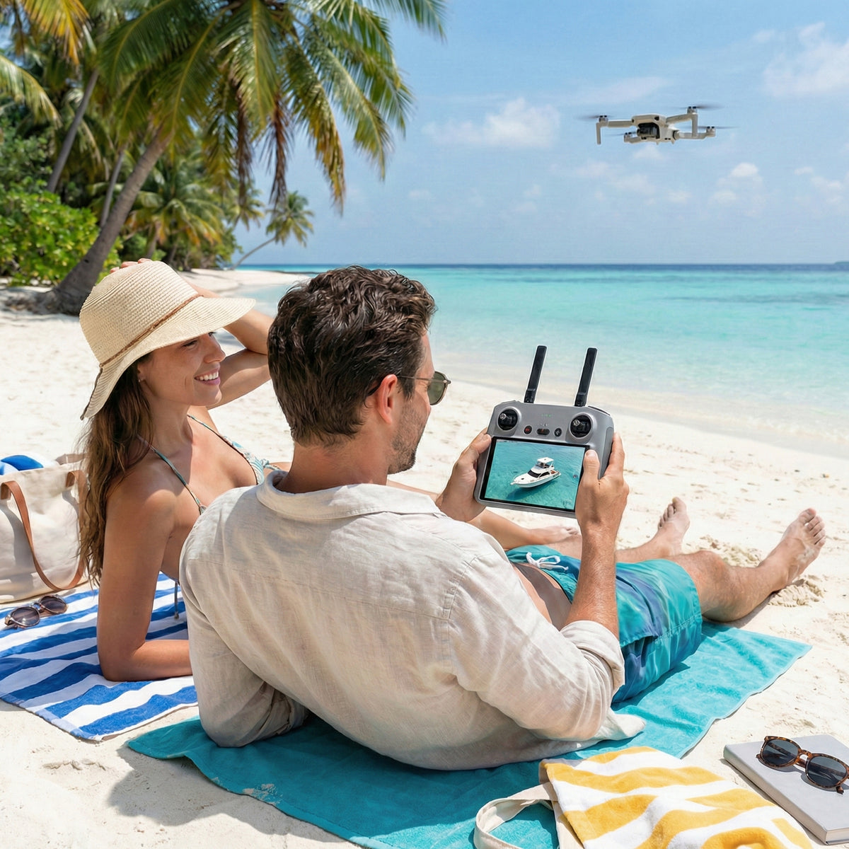 Bigly Brothers Walker-Air Mini SE FPV Drone with Built-In Screen Controller, 48MP Camera, GPS