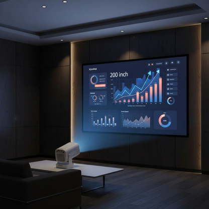 The Bigly Brothers Mini Portable Projector 1080P Full HD Supported, WiFi Bluetooth Movie Projector for Home & Outdoor Use, Auto Keystone, LED Video Projector Compatible with Phone, PC, Gaming Console