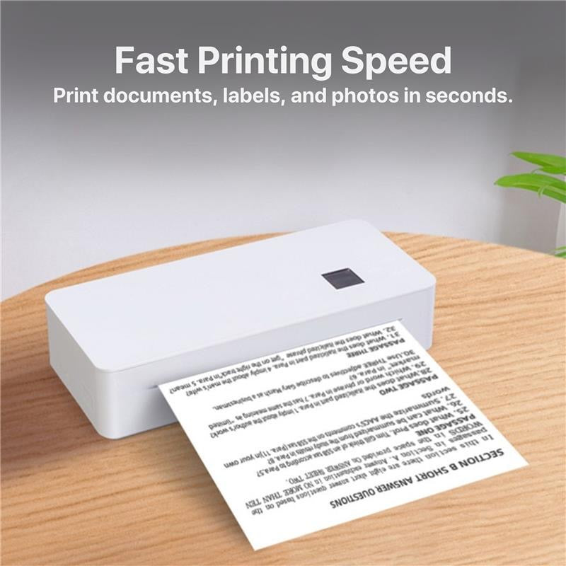 The Bigly Brothers 300DPI High-Resolution Portable Mini Printer – Wireless, Ink, Ribbon, and Cartridge Free for Office & School Use