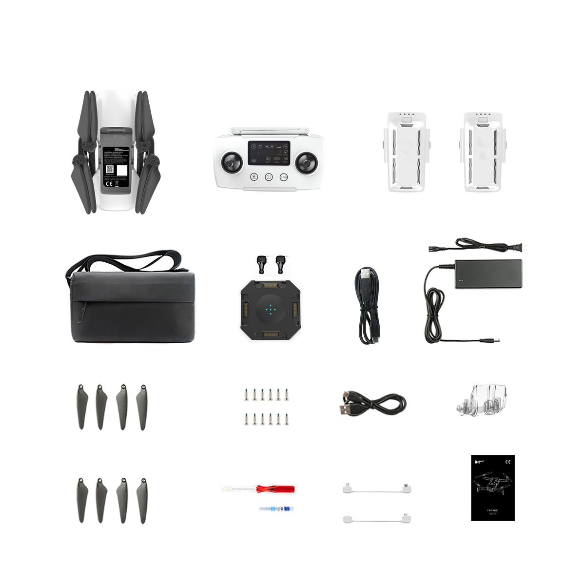 The Bigly Brothers Upgraded Ace 2+ Pro Sky Voyager Intrepid Class GPS Drone, 48MP Camera, 106-Mins Flight, 16km Range, Ultra-Stable 3-Axis Gimbal, Level 8 Wind Resistance, Waterproof/Snowproof, Heavy Duty Professional Grade Drone