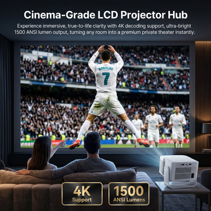 Brother Eye Mark III Elite Edition Officially Licensed Google TV 4K Smart Projector, 1500 Lumens, WiFi Bluetooth Portable Movie Projector with Auto Focus, Wireless Proyector for Phone/PC/Gaming
