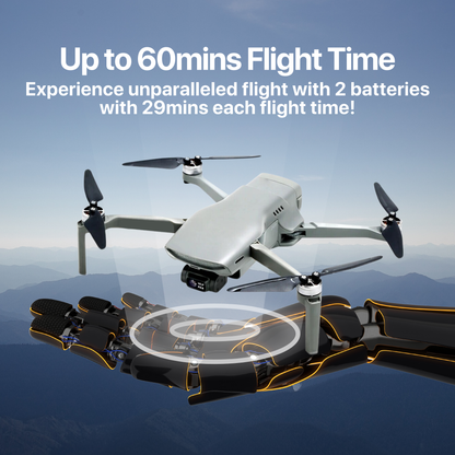 The Bigly Brothers Walker-Air FPV Drone, One Throw Fly, 48 MP Camera, 58-Mins Flight Time, 4km Range, 3-Axis Gimbal, GPS System, Intelligent Follow Me Mode, Below 249 Grams