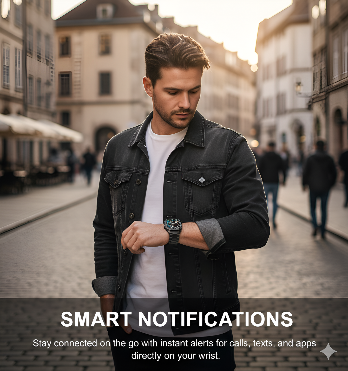 The Bigly Brothers All-in-1 Smart Watch, Mens Watch Amoled Display with Call/Text, Blood Pressure, Heart Rate, Oxygen Level Monitor, Sleep Tracker, 110+ Sport Modes, IP68 Waterproof