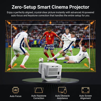 Brother Eye Mark III Elite Edition Officially Licensed Google TV 4K Smart Projector, 1500 Lumens, WiFi Bluetooth Portable Movie Projector with Auto Focus, Wireless Proyector for Phone/PC/Gaming