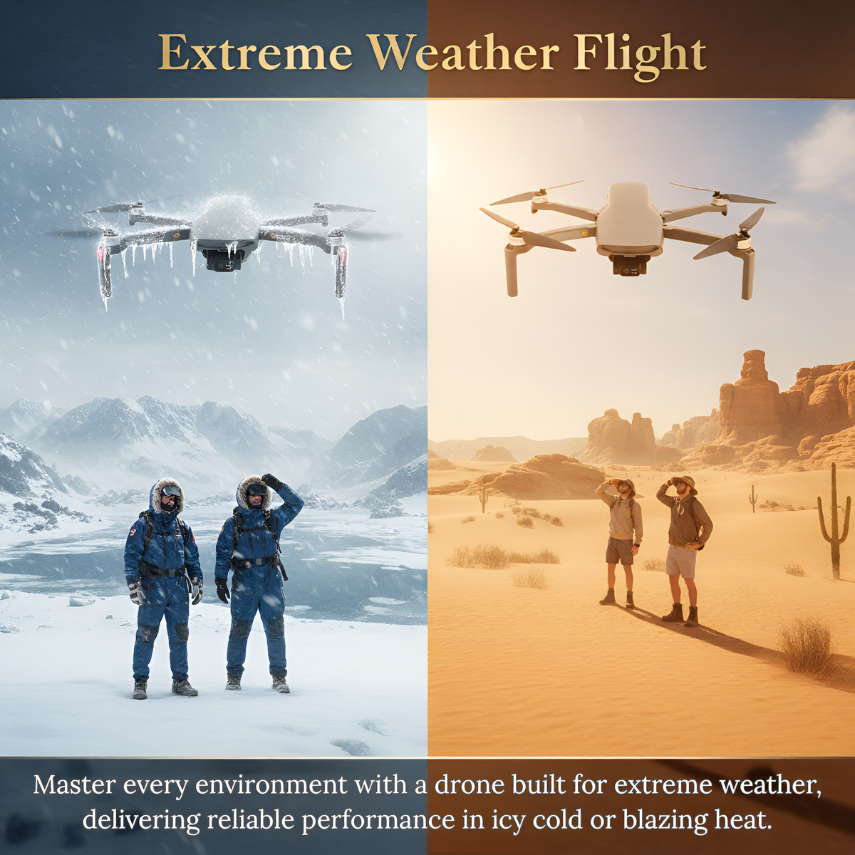 Walker Air Midnight Commando Elite FPV Drone, FPV Goggles, 2 Batteries, 2 Remote Controllers, Voice Commands, 48MP Camera, One Key Return Home, Below 249g, Designed in Canada