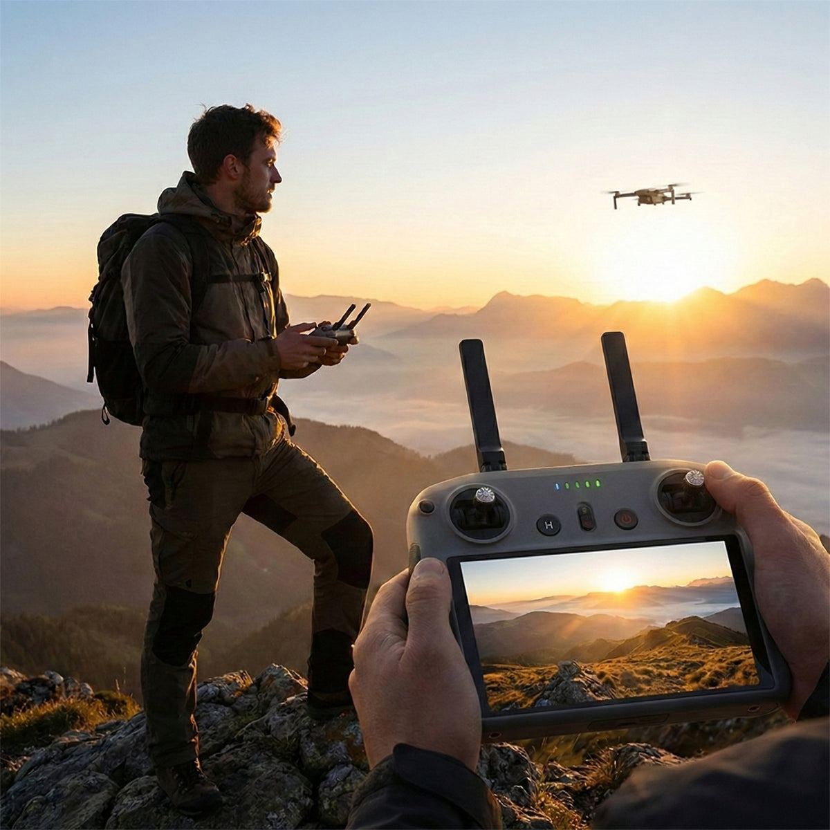 Bigly Brothers Walker-Air Mini SE FPV Drone with Built-In Screen Controller, 48MP Camera, GPS