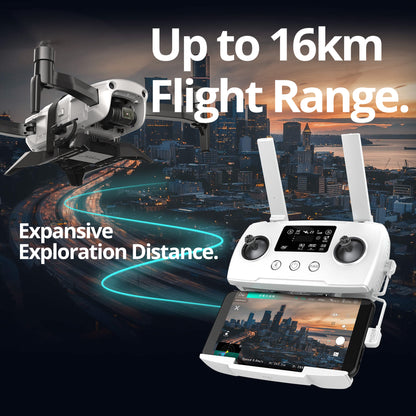 The Bigly Brothers Ace 2 Pro Sky Voyager Intrepid Class GPS Drone, 15km Range, 20MP Camera, level 8 Wind Resistance