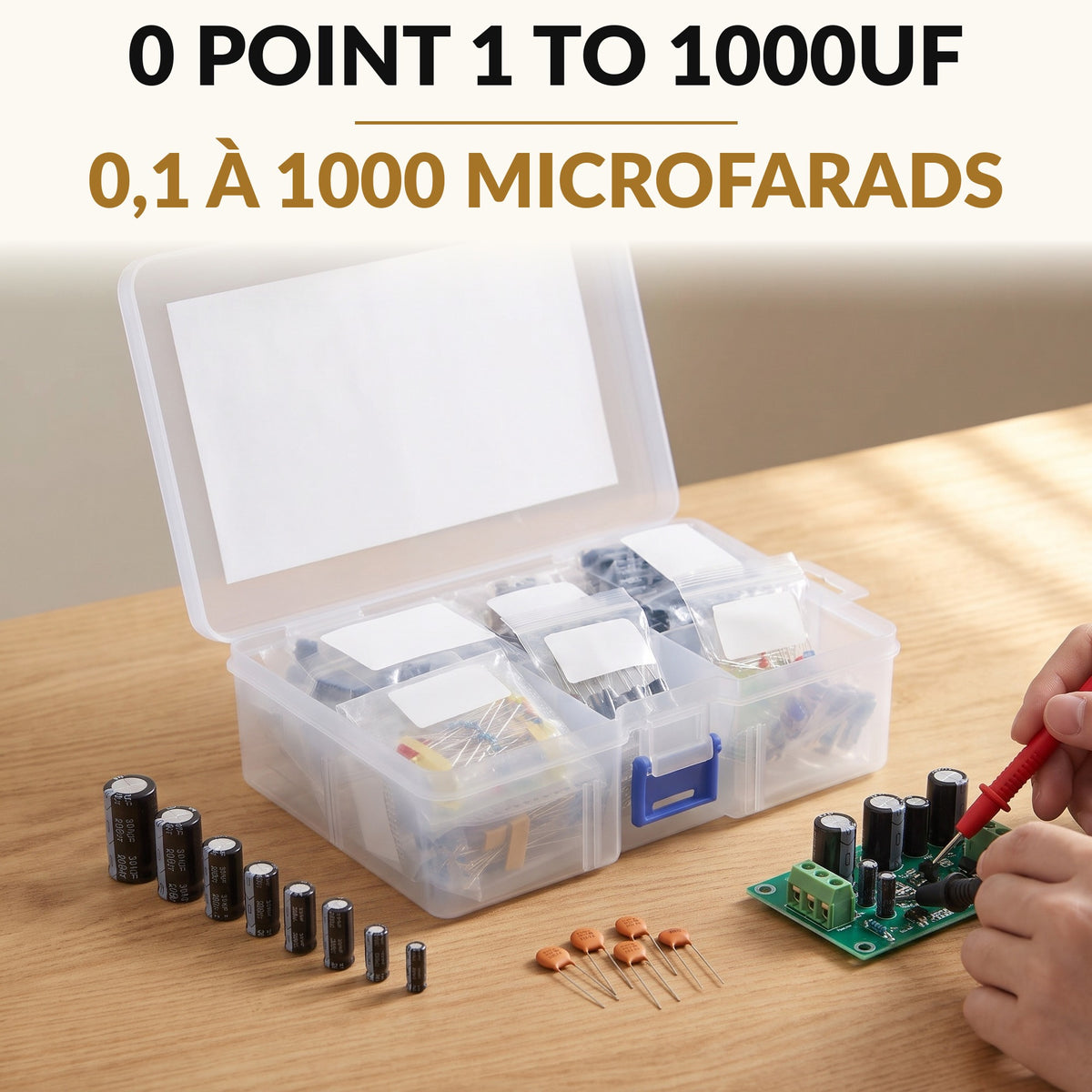 1390-Piece Electronic Components Kit