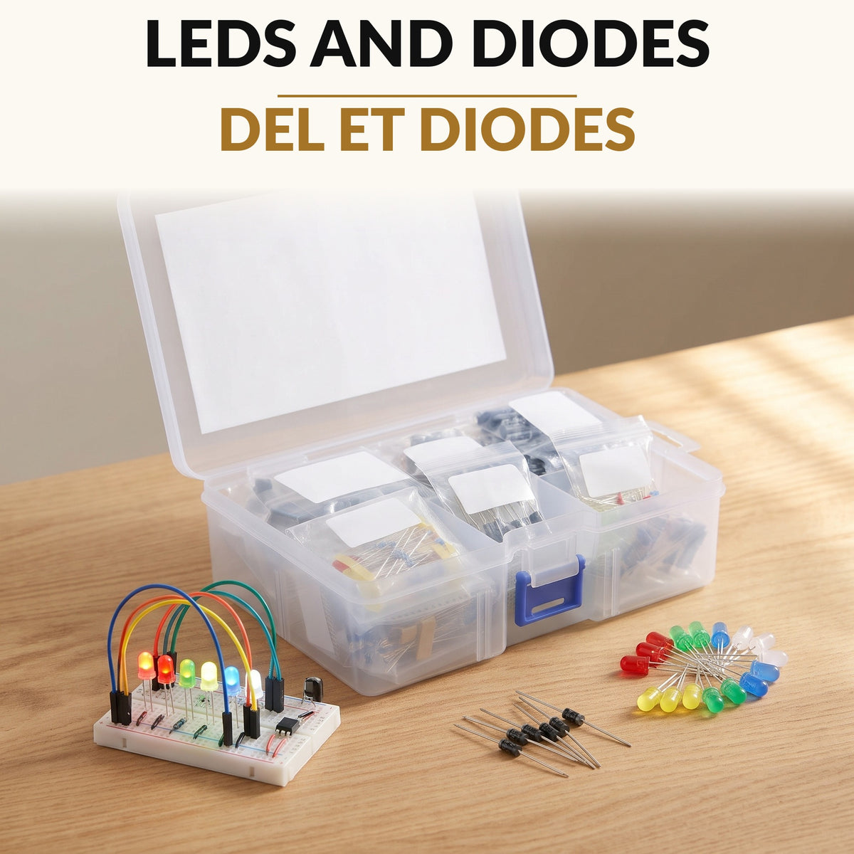 1390-Piece Electronic Components Kit