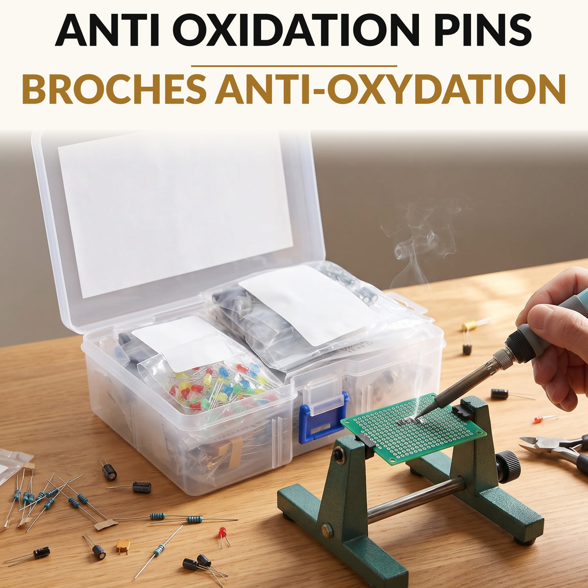 1390-Piece Electronic Components Kit