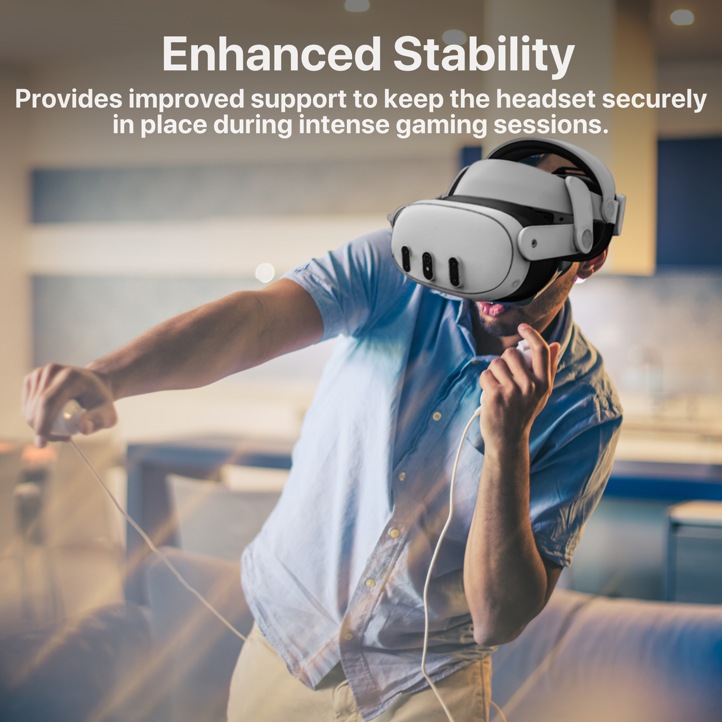 The Bigly Brothers 10000mAh Battery Head Strap compatible with Oculus/Meta Quest 3 Adjustable Elite Strap Replacement with LED Display, Rechargeable VR Accessory for Extended Playtime!