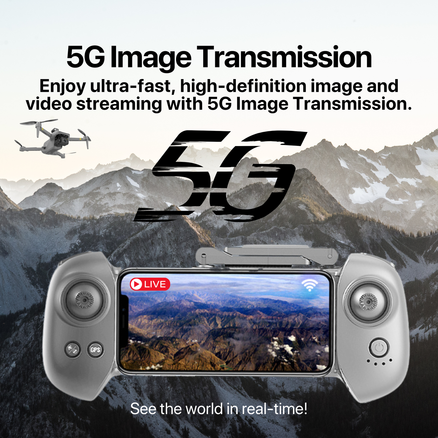 New Release The Bigly Brothers GD97 Midnight Theta Drone, 4 Directional Laser Avoidance System, 60mins Flying Time, 4k HD 3-Axis Gimbal Camera, One Key Return Home, Follow Me Mode