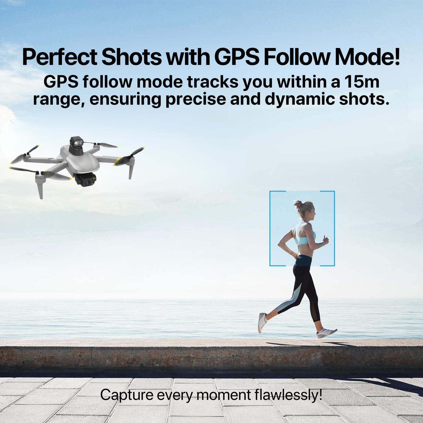 The Bigly Brothers GD97 Midnight Theta Ultra HD, 4 Directions Laser Obstacle Avoidance Drone with Case, 60-Mins Flight Time, 1km Range, 3-Axis Gimbal, GPS System, Follow Me Mode