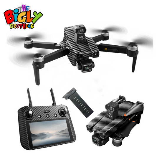 [REFURBISHED] New Release The Bigly Brothers GD99 Drone Fly, Obstacle Avoidance Drone with Case, Anti Shake Camera, 3-Axis Gimbal, 8KM Flight Distance, GPS System, Touchscreen Remote Controller