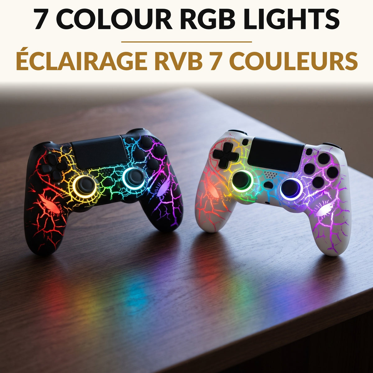 Light Up Wireless Controller 2-Pack, RGB