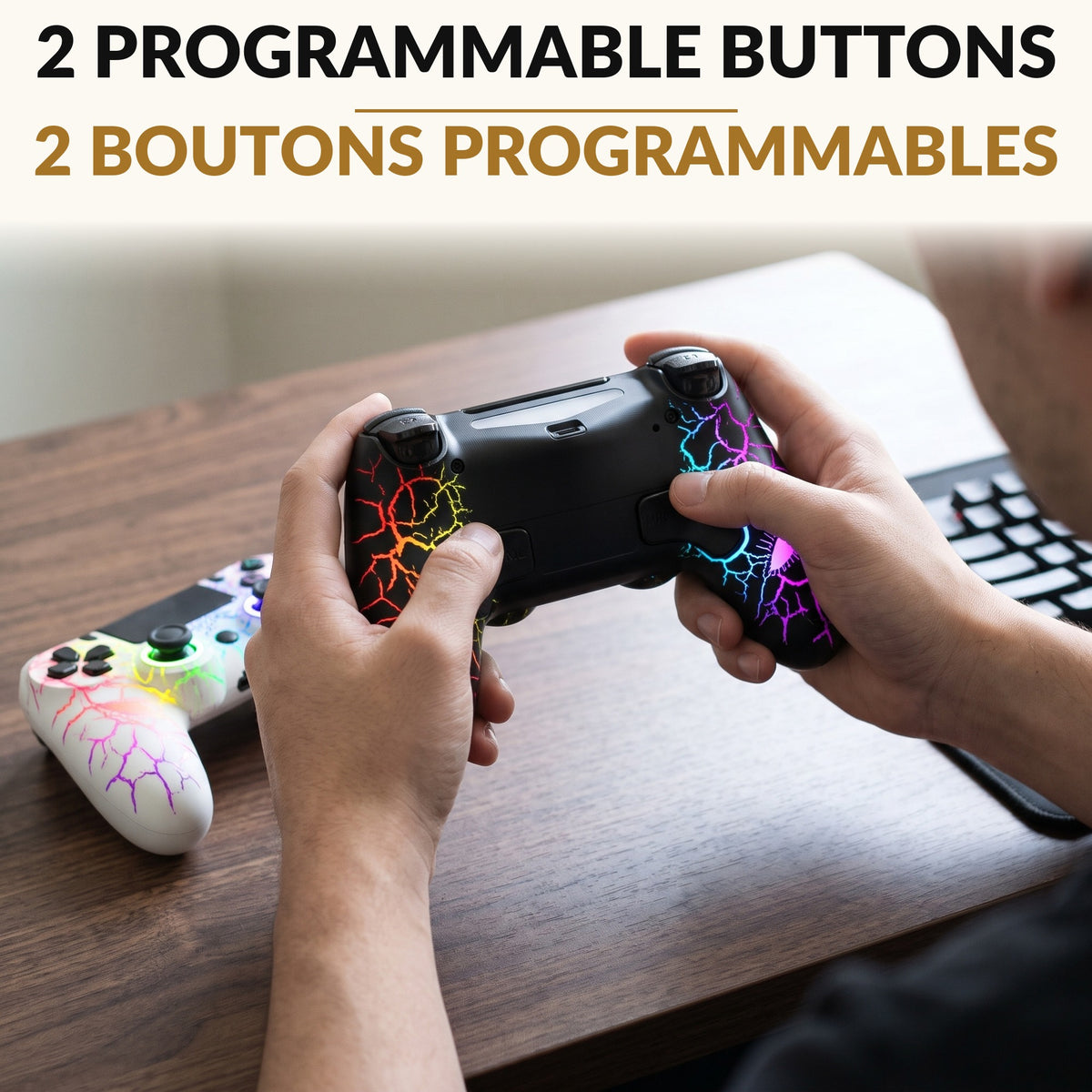 Light Up Wireless Controller 2-Pack, RGB
