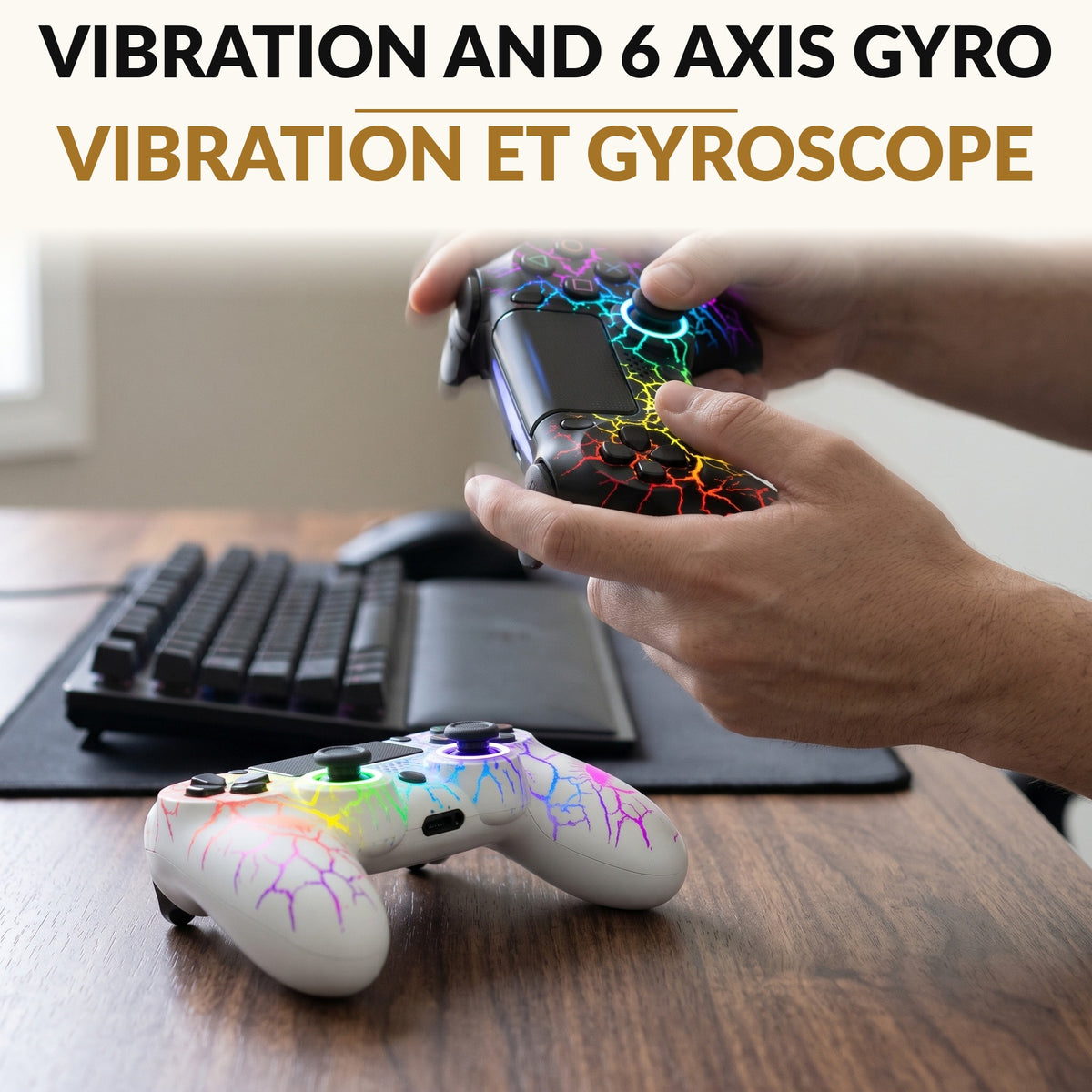 Light Up Wireless Controller 2-Pack, RGB