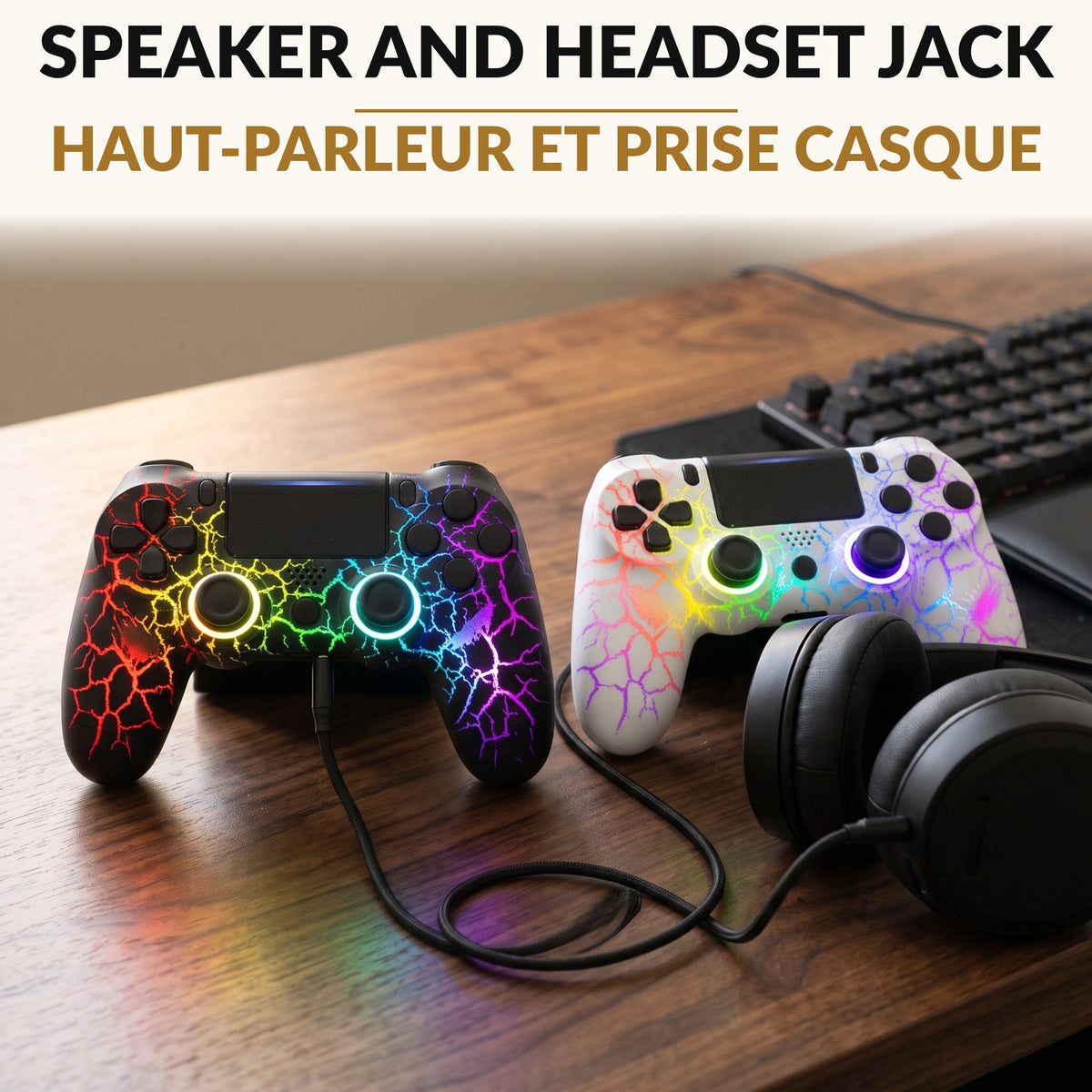 Light Up Wireless Controller 2-Pack, RGB