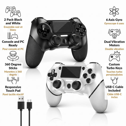 Wireless Controller 2-Pack with Touch Pad
