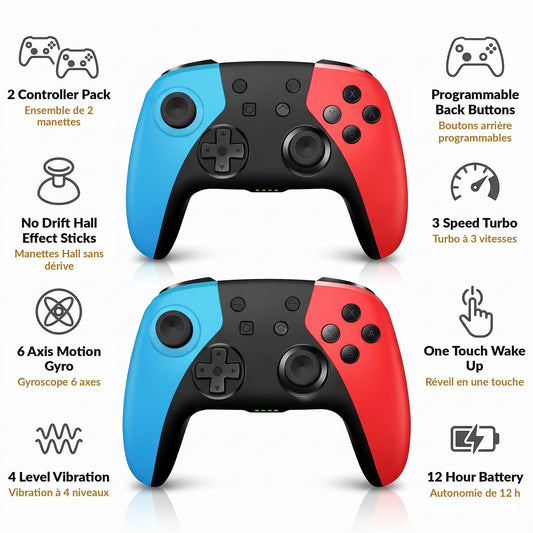 Wireless Controller 2-Pack, Hall Effect