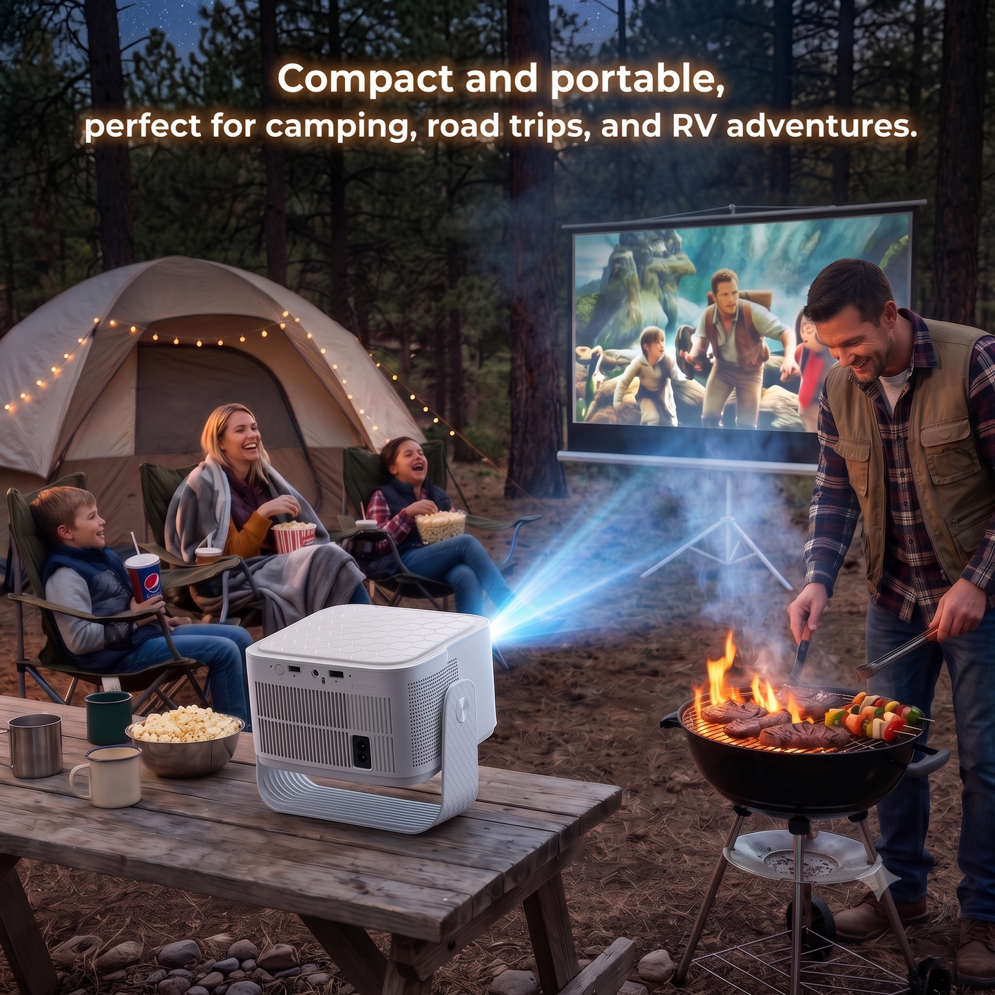 Brother Eye Mark III Elite Edition Officially Licensed Google TV 4K Smart Projector, 1500 Lumens, WiFi Bluetooth Portable Movie Projector with Auto Focus, Wireless Proyector for Phone/PC/Gaming