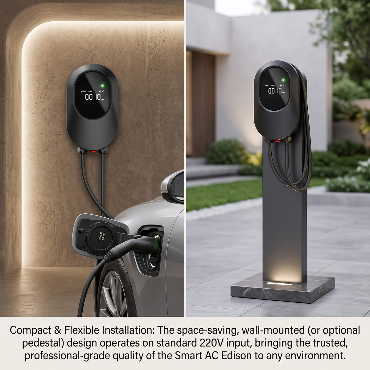 Edison Level 2 EV Charger — 9.6 kW Home Charging Station