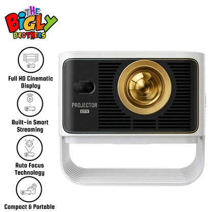 Brother Eye Mark III Elite Edition Officially Licensed Google TV 4K Smart Projector, WiFi Bluetooth Portable Movie Projector with Auto Focus, Wireless Proyector for Phone/PC/Gaming