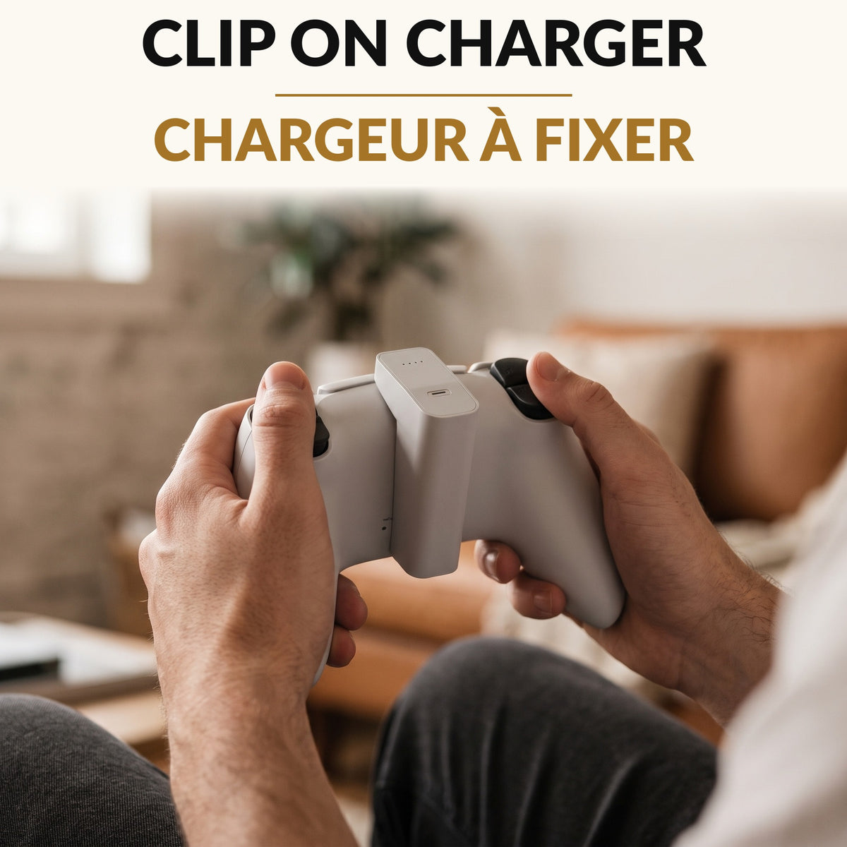 Clip On Wireless Controller Charger Portable Battery Pack with Over 12 Hours Extra Play Time Play While Charging USB C Lightweight Game Controller Power Bank
