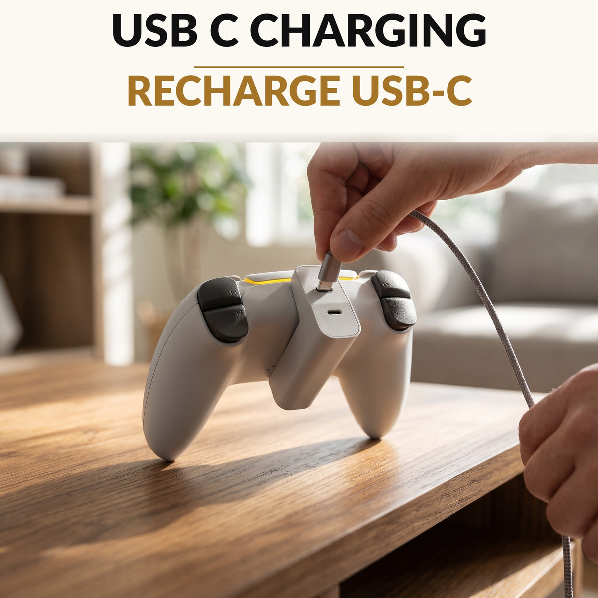 Clip On Wireless Controller Charger Portable Battery Pack with Over 12 Hours Extra Play Time Play While Charging USB C Lightweight Game Controller Power Bank