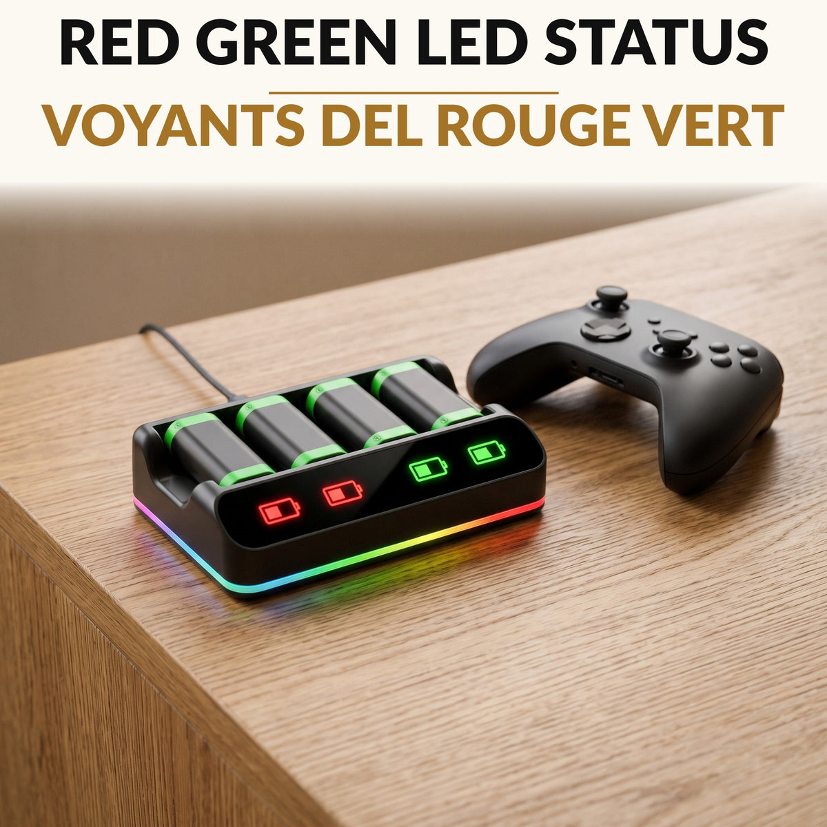 Controller Battery Pack 4-Pack with Charging Station