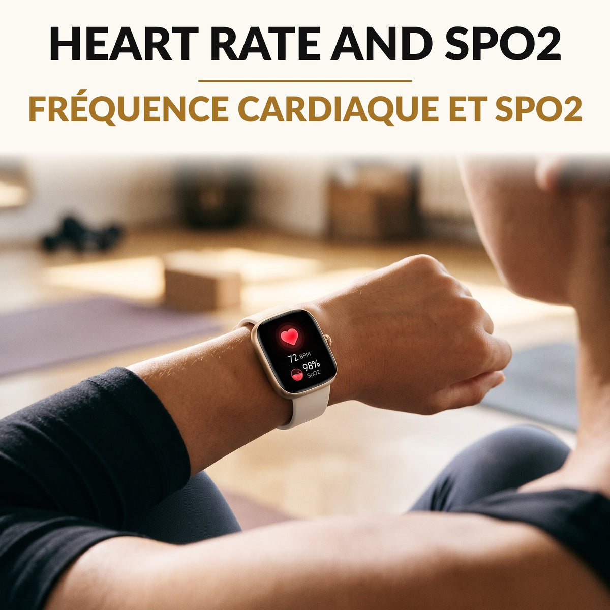 Women's Smart Watch with Bluetooth Calling 1.83 Inch HD Gold Fitness Tracker Heart Rate SpO2 Sleep Monitor Pedometer 120 Sport Modes IP67