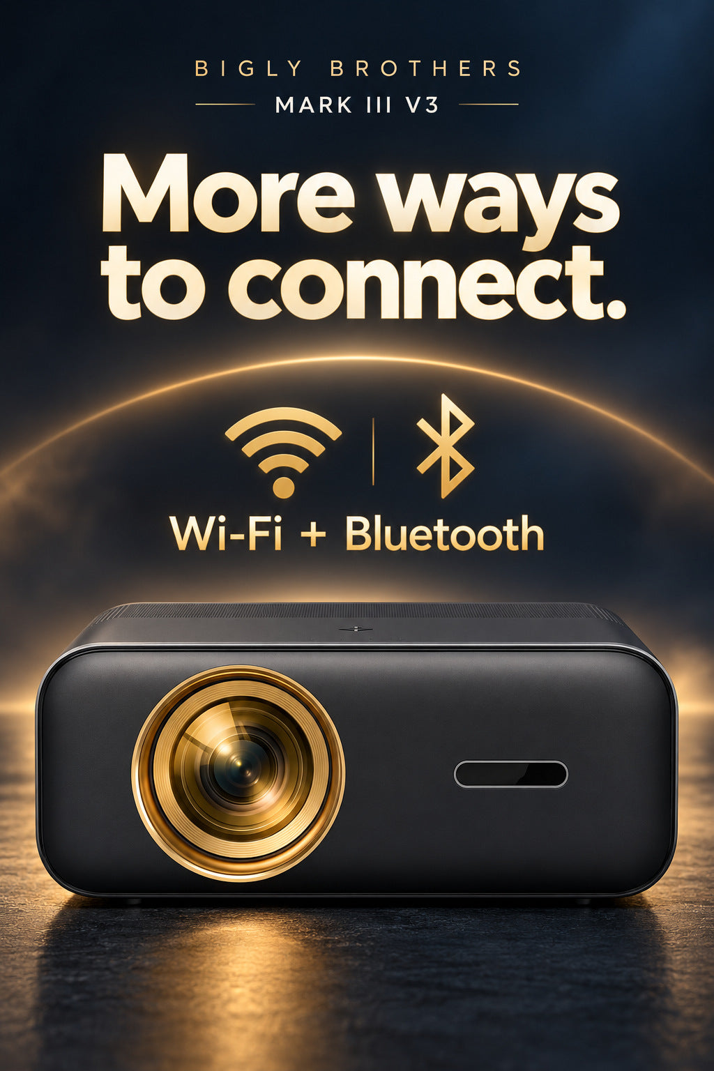 Brother Eye Mark III Elite V3 Wi-Fi and Bluetooth connectivity panel with illustrative compatible devices.