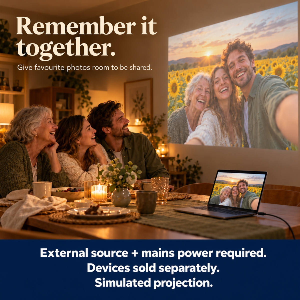 A family shares personal photographs together.