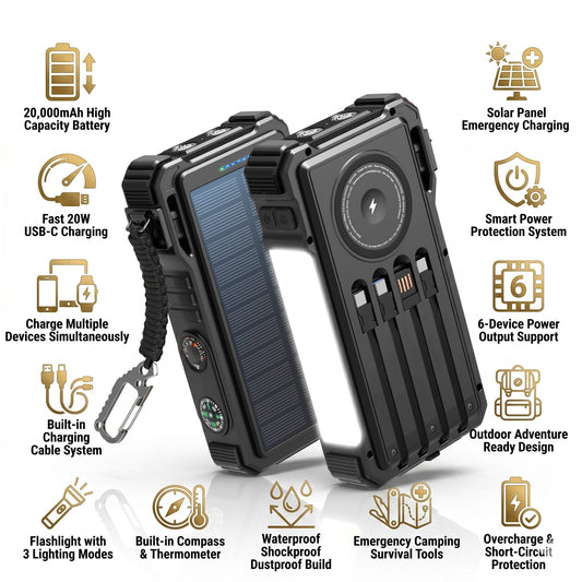 20000mAh Solar Power Bank