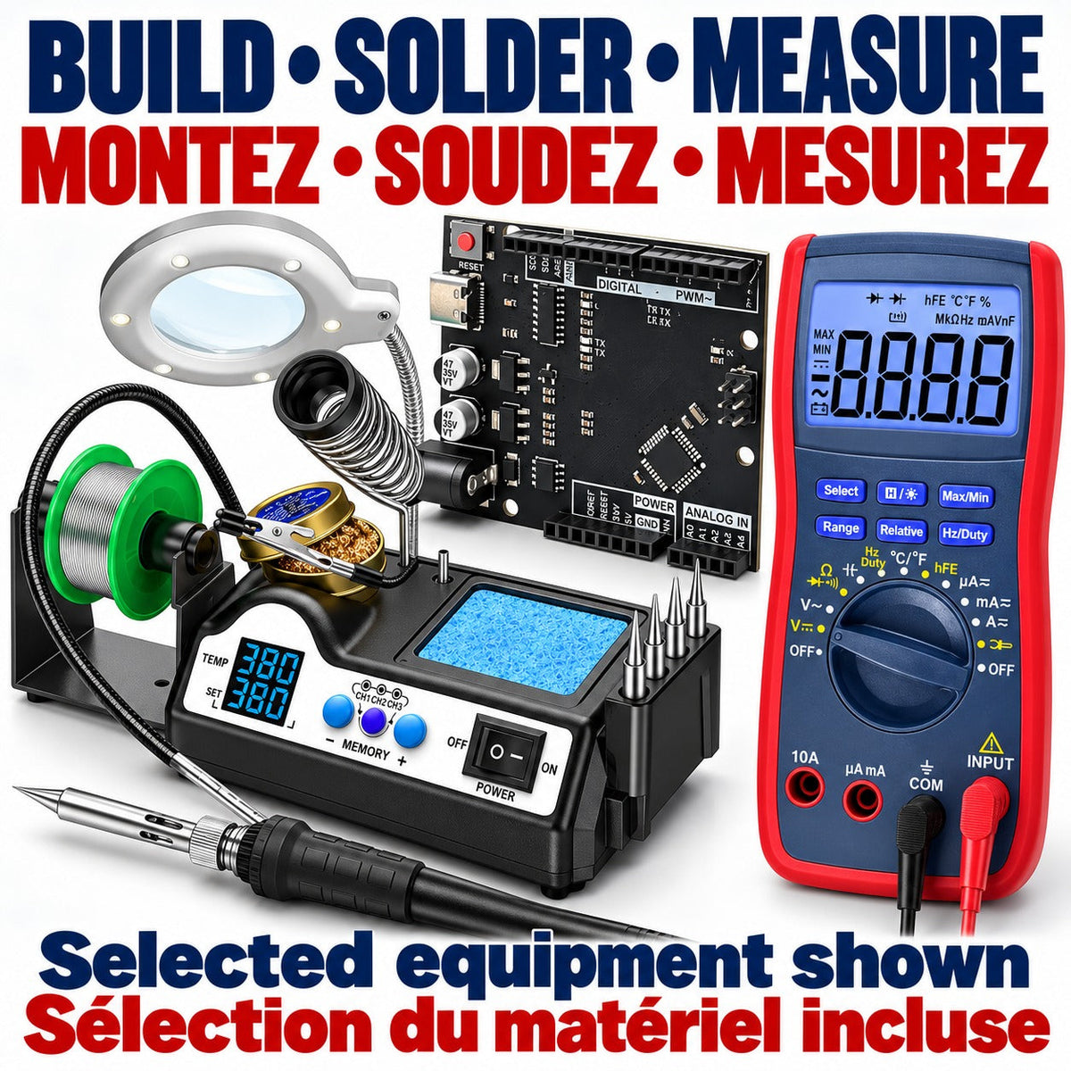Bigly Brothers Ultimate Teen Arduino Maker Kit — Electronics Project Kit with Soldering Station and Multimeter