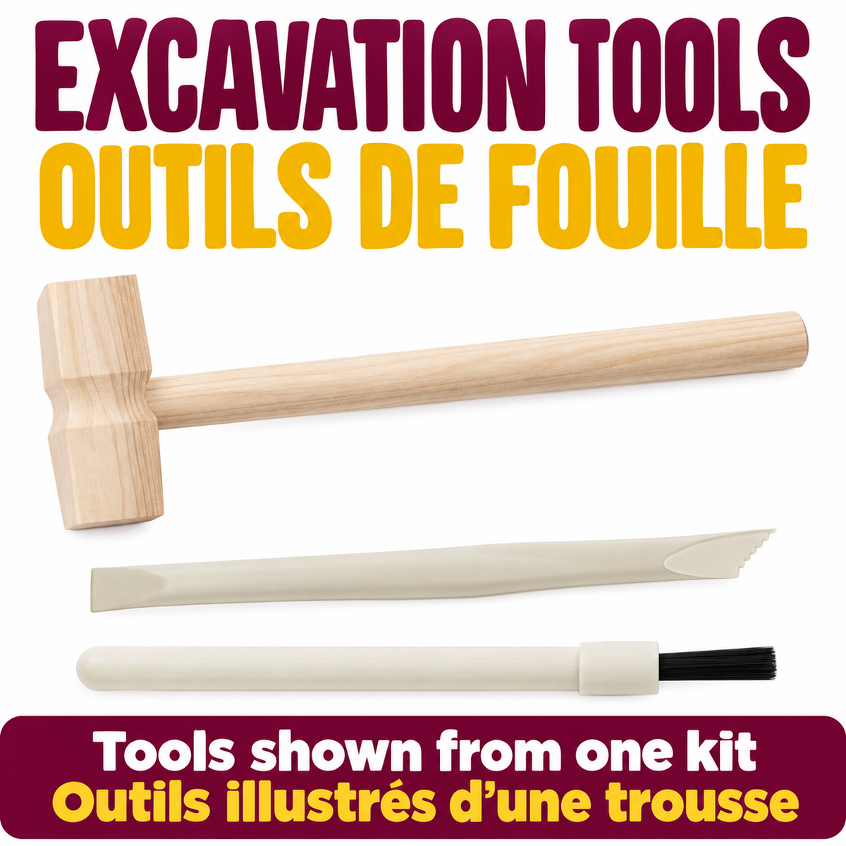 Bigly Brothers Fossil Dig Kit 3-Pack — Dinosaur Fossil Excavation Kits for Kids