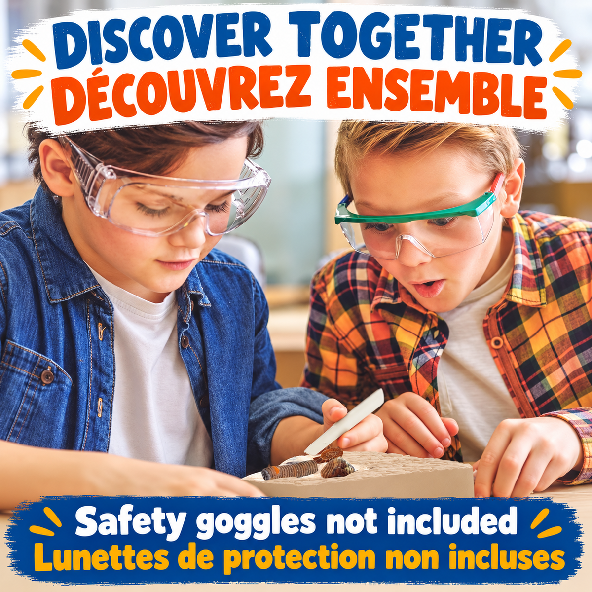 Bigly Brothers Fossil Dig Kit 3-Pack — Dinosaur Fossil Excavation Kits for Kids
