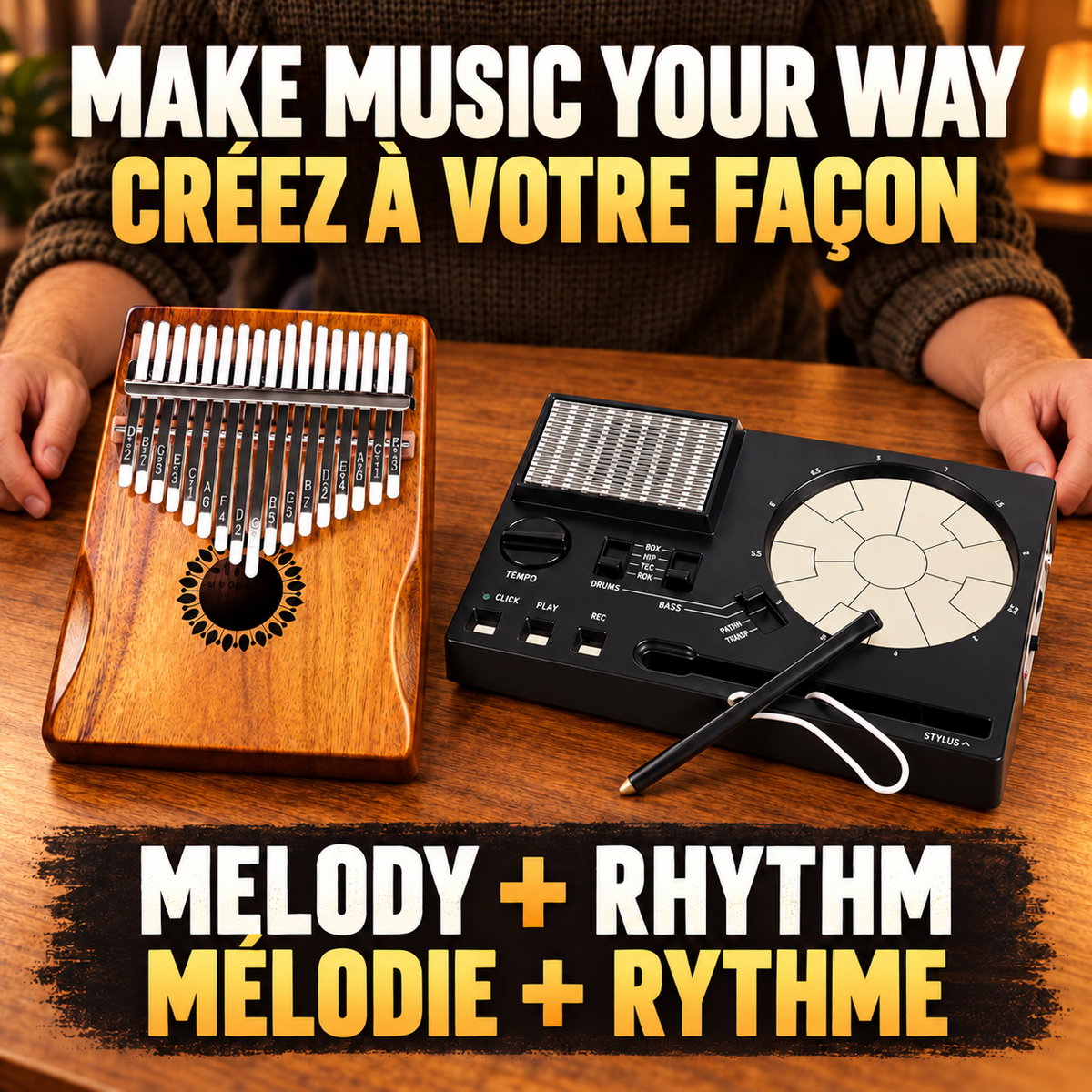 Bigly Brothers Ultimate Teen Music Maker Kit - Kalimba + Electronic Drum Machine Set
