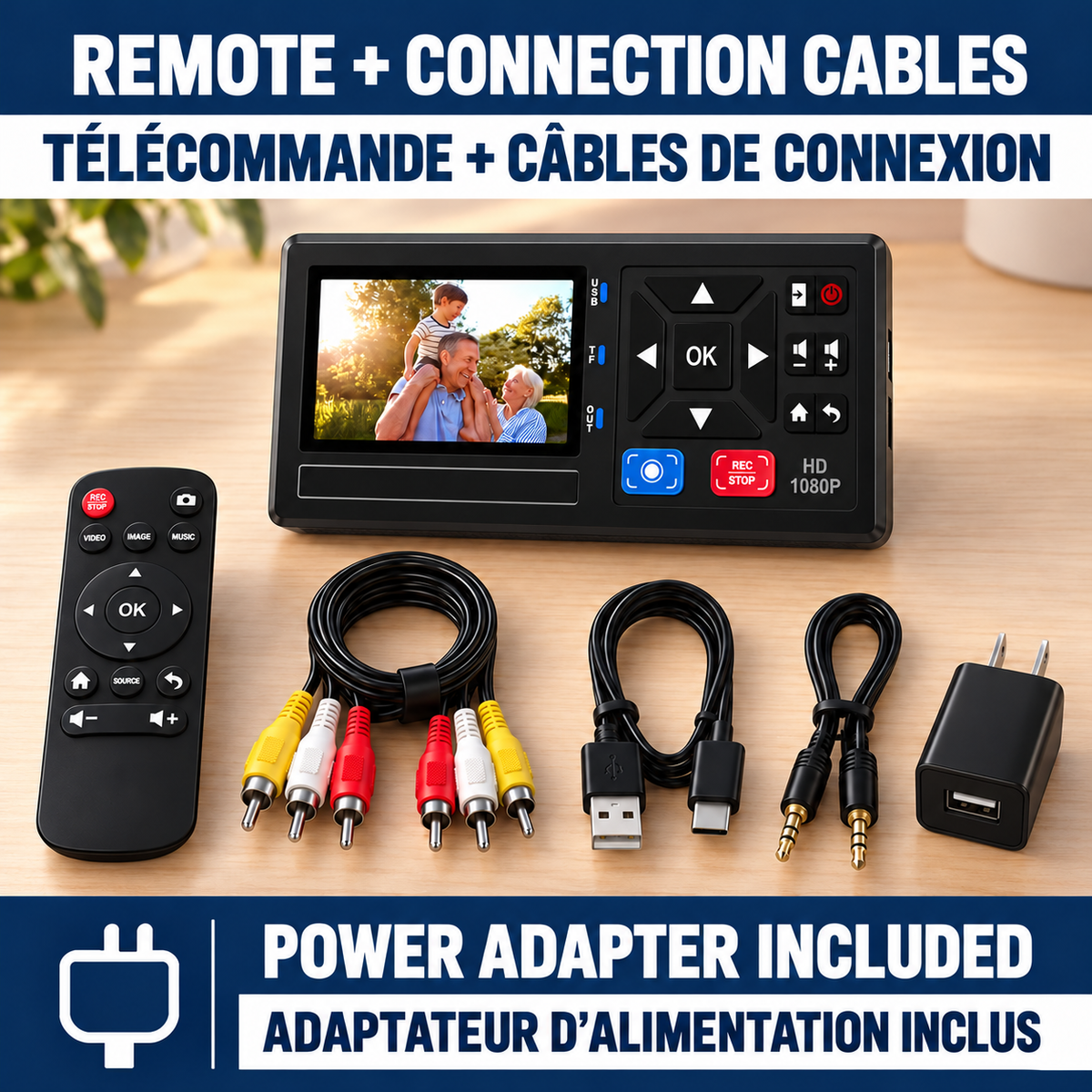 Bigly Brothers Analog Video Recorder — Convert VHS & Analog Video to Digital, No Computer Needed, with Remote