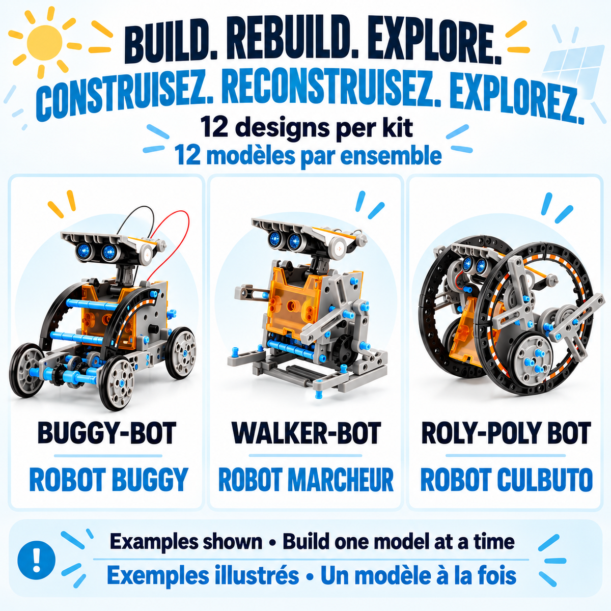12-in-1 Solar Robot Building Kit 4-Pack