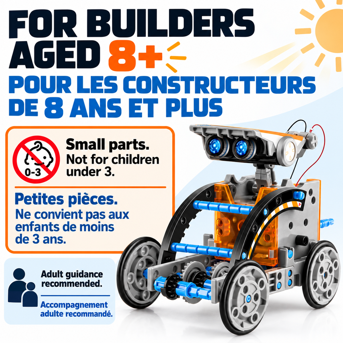 12-in-1 Solar Robot Building Kit 4-Pack