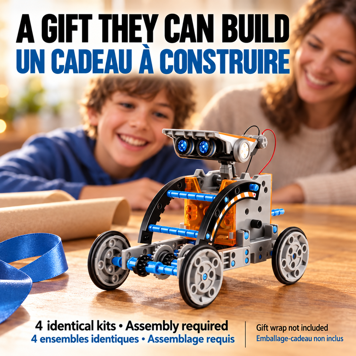 12-in-1 Solar Robot Building Kit 4-Pack