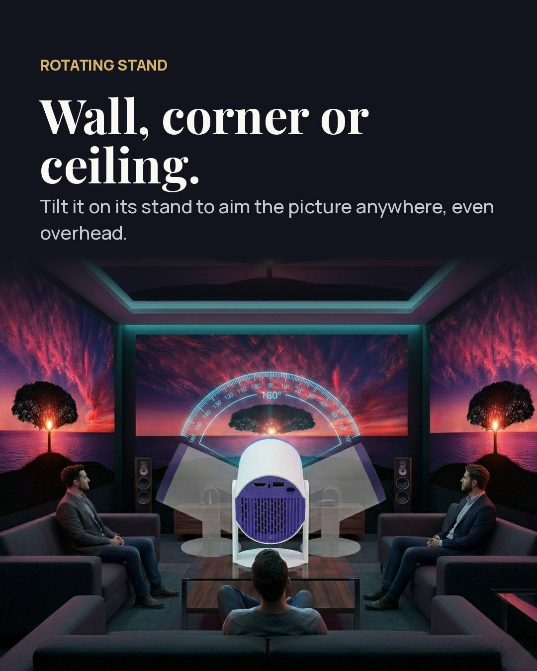 Wall, corner or ceiling.