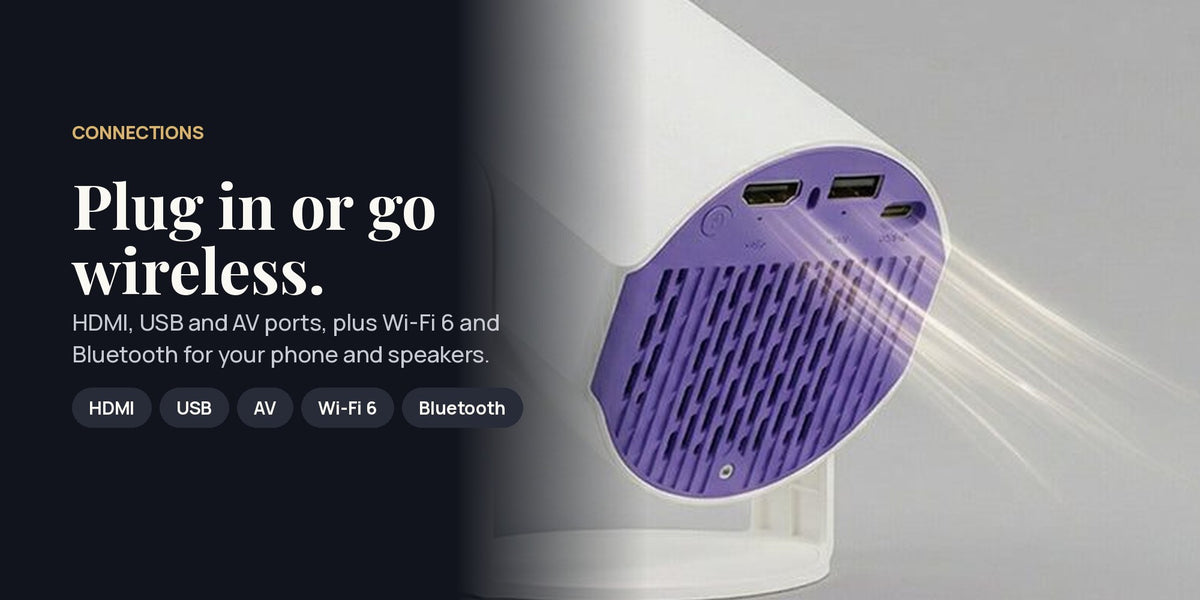Plug in or go wireless.