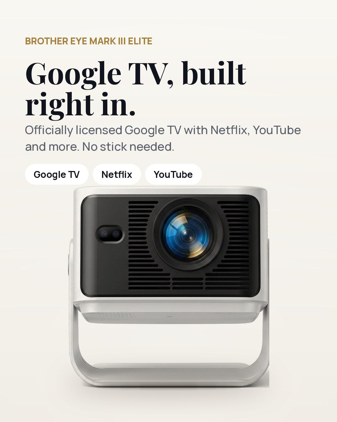 Google TV, built right in.
