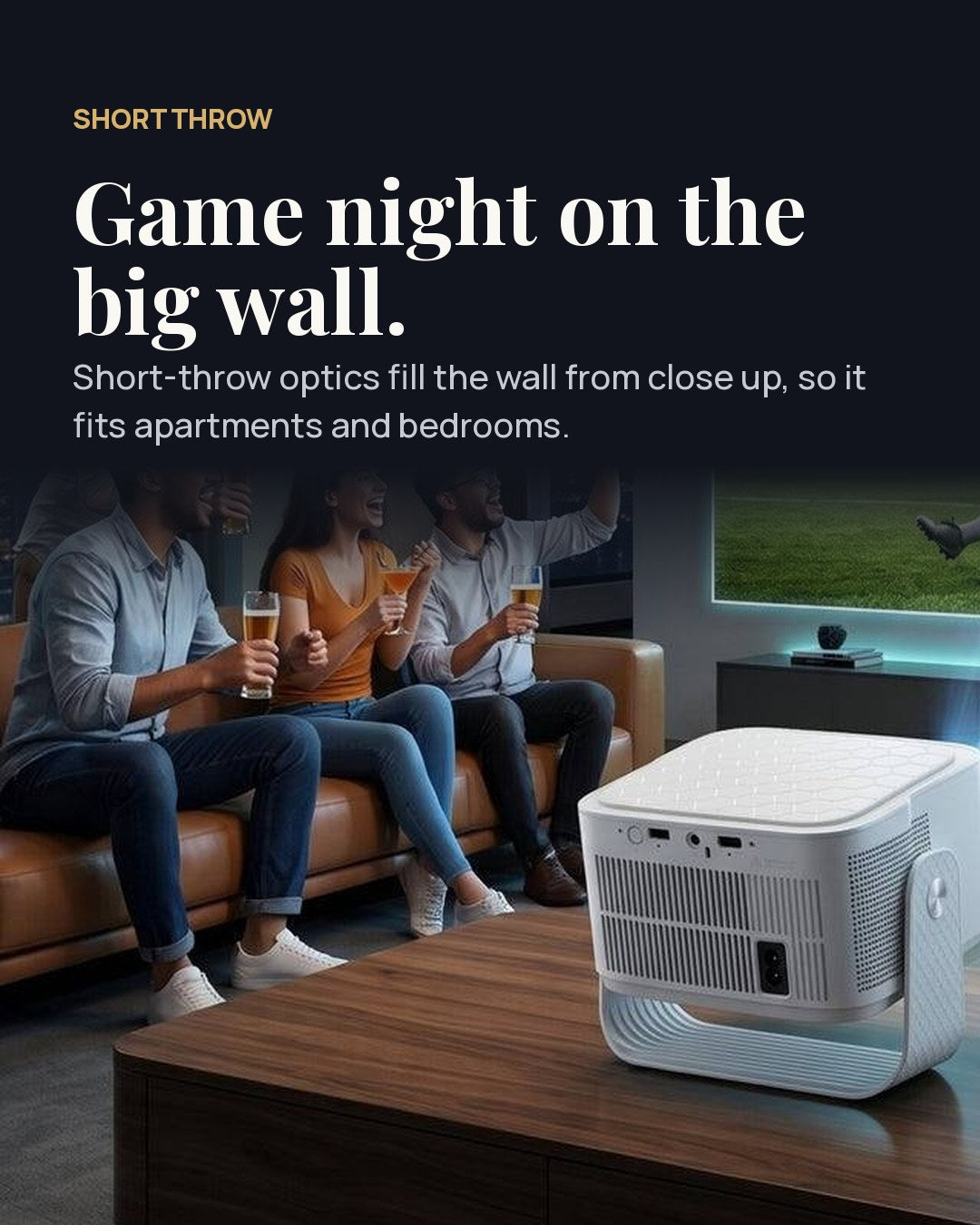 Game night on the big wall.