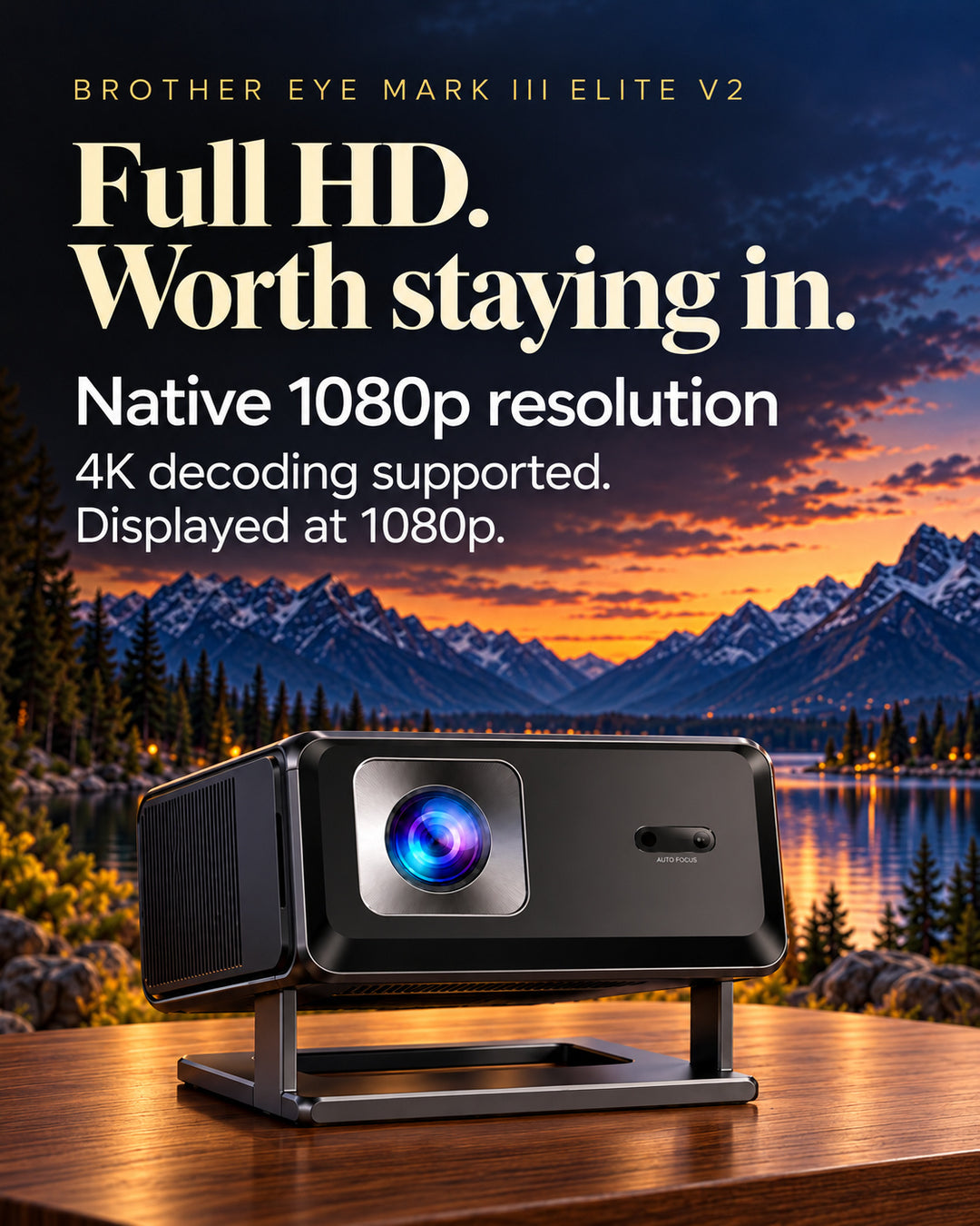 Brother Eye Mark III Elite V2: Native Full HD clarity. 4K input is displayed at native 1080p.