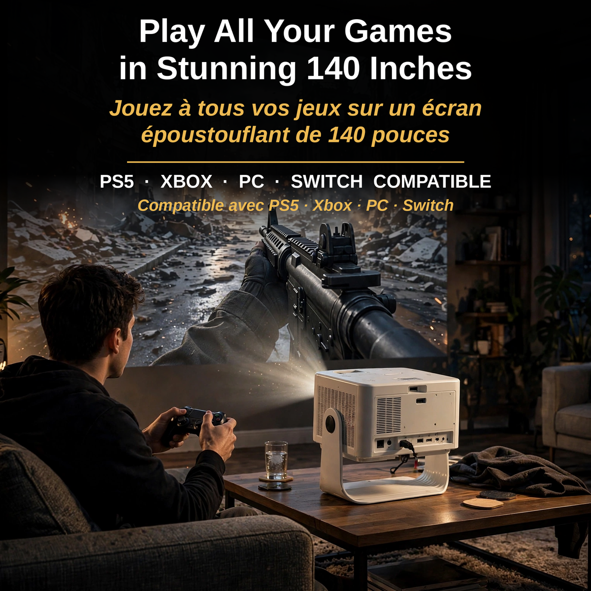 Mark III Elite — play all your games in stunning 140 inches, PS5, Xbox, PC and Switch compatible