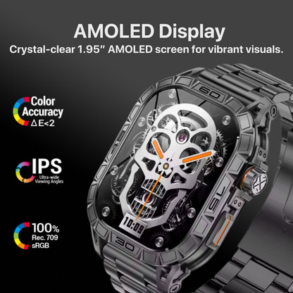 Bigly Brothers Men's Smart Watch – Blood Pressure, Heart Rate Monitor, Sleep Tracking, IP68 Waterproof Rugged, Call/Text Alerts
